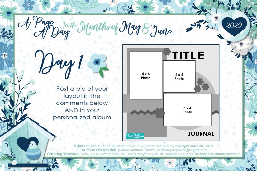 Tammy McEwen - Photos2Albums - A Page A Day - Scrapbook Sketch Tammy McEwen - Photos2Albums - A Page A Day - Scrapbook Sketch